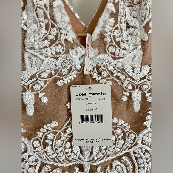 NWT Free People Sequin Mini Dress - Boho Bridal - Picture 8 of 10